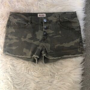 Mudd Camouflage Mini 3 Button Shorts